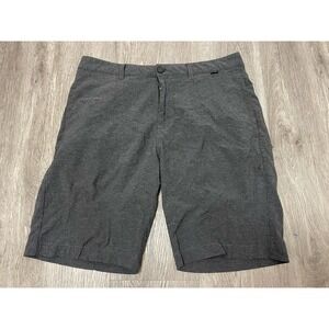 Travis Mathew Shorts Mens 32 Black 9" Inseam Stretch Tech Chino Golf Wanderlust